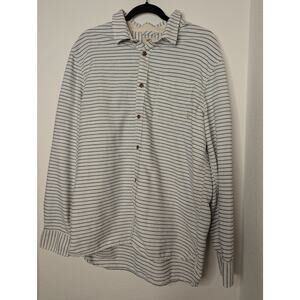 Vans Off the Wall Men's Button Up Striped Nautical Linen L